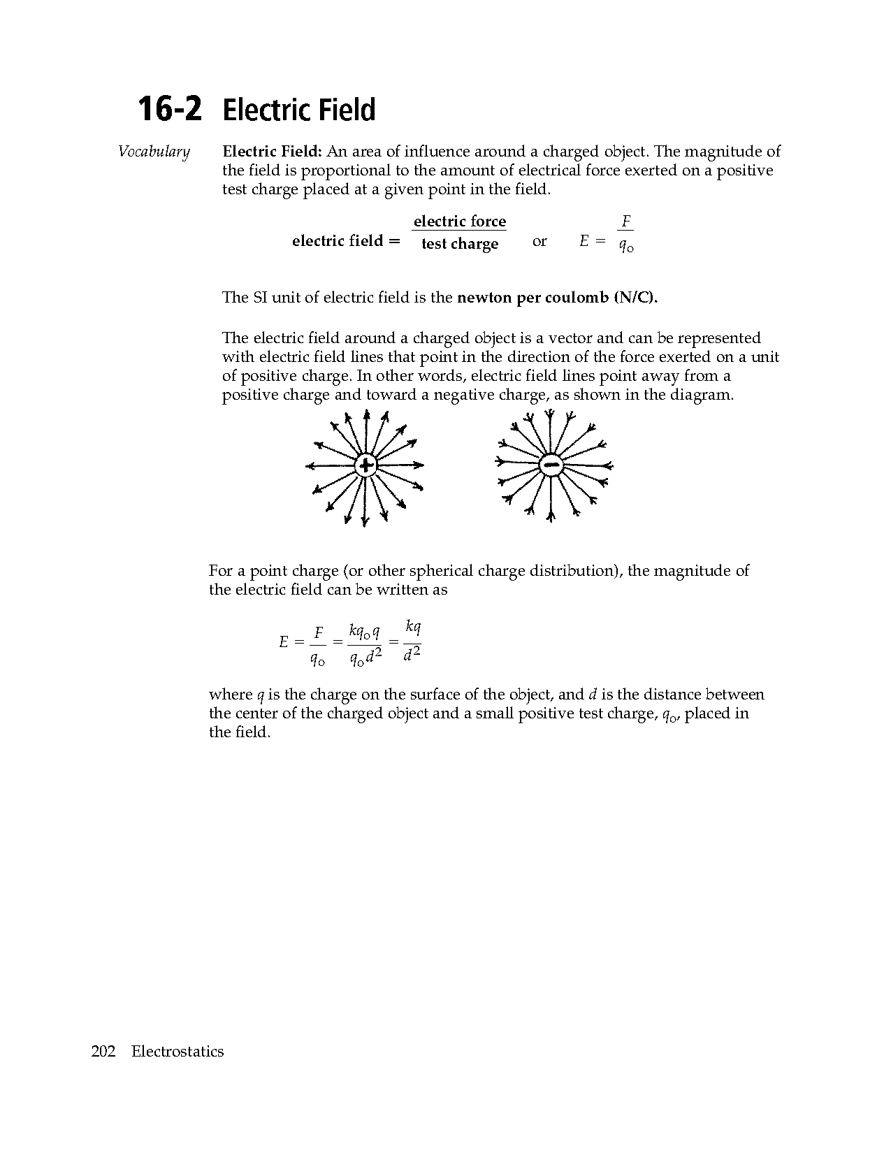 electric field lines worksheet with answers