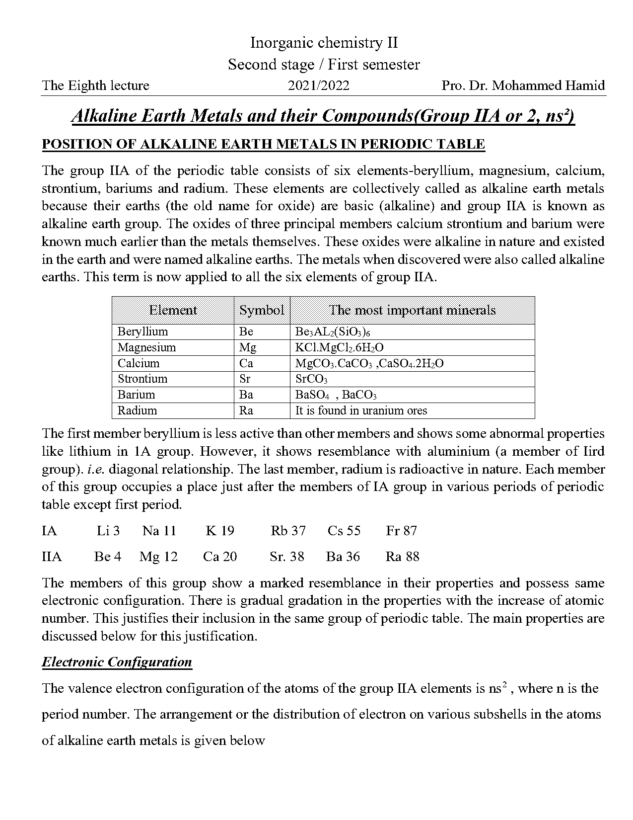 chemical properties of alkaline earth metals pdf