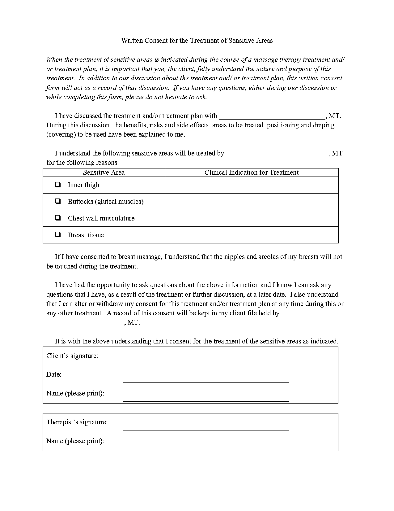 cmto massage consent form