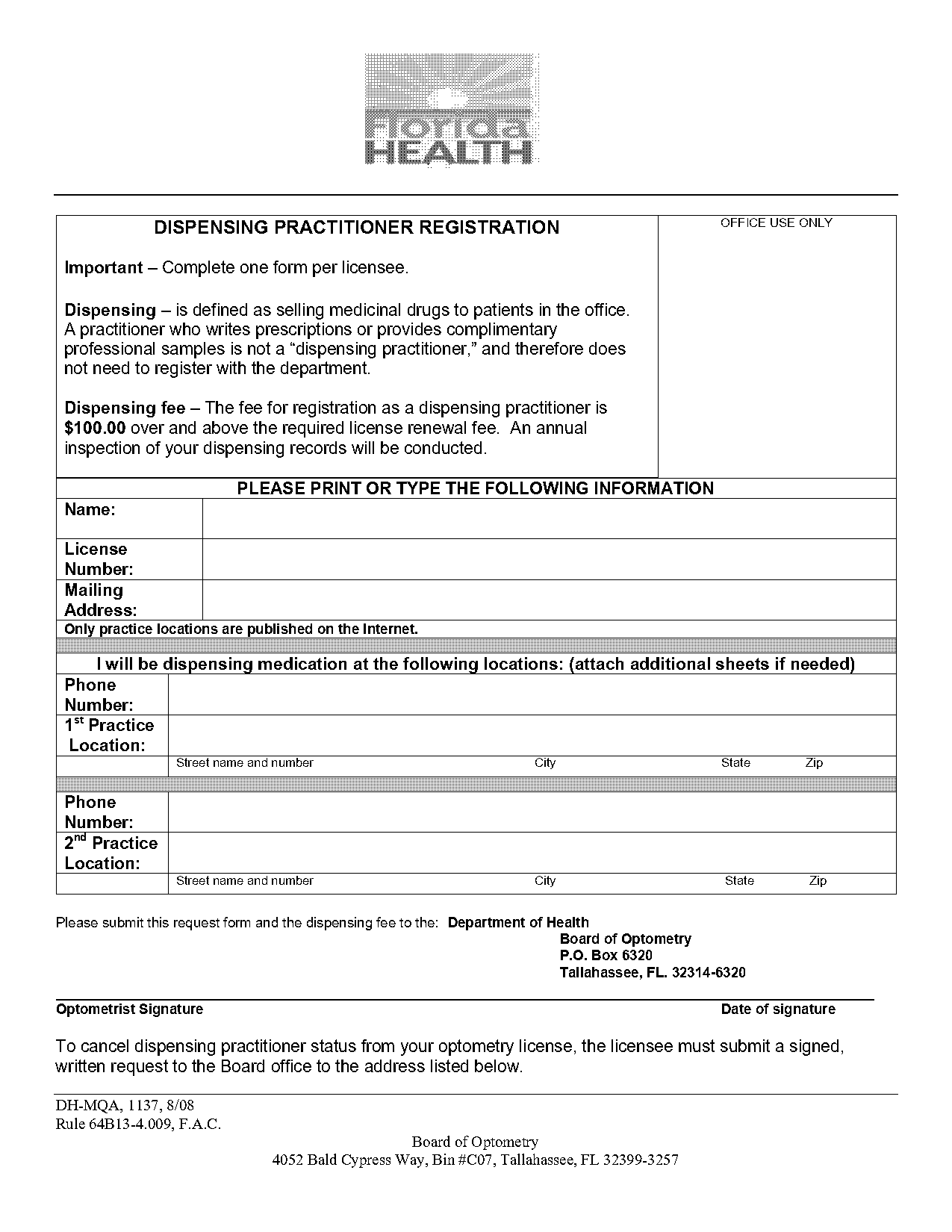 florida optometry license requirements