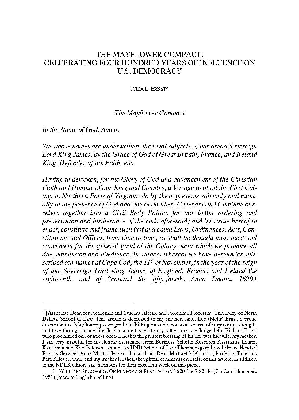 articles of confederation vs mayflower compact