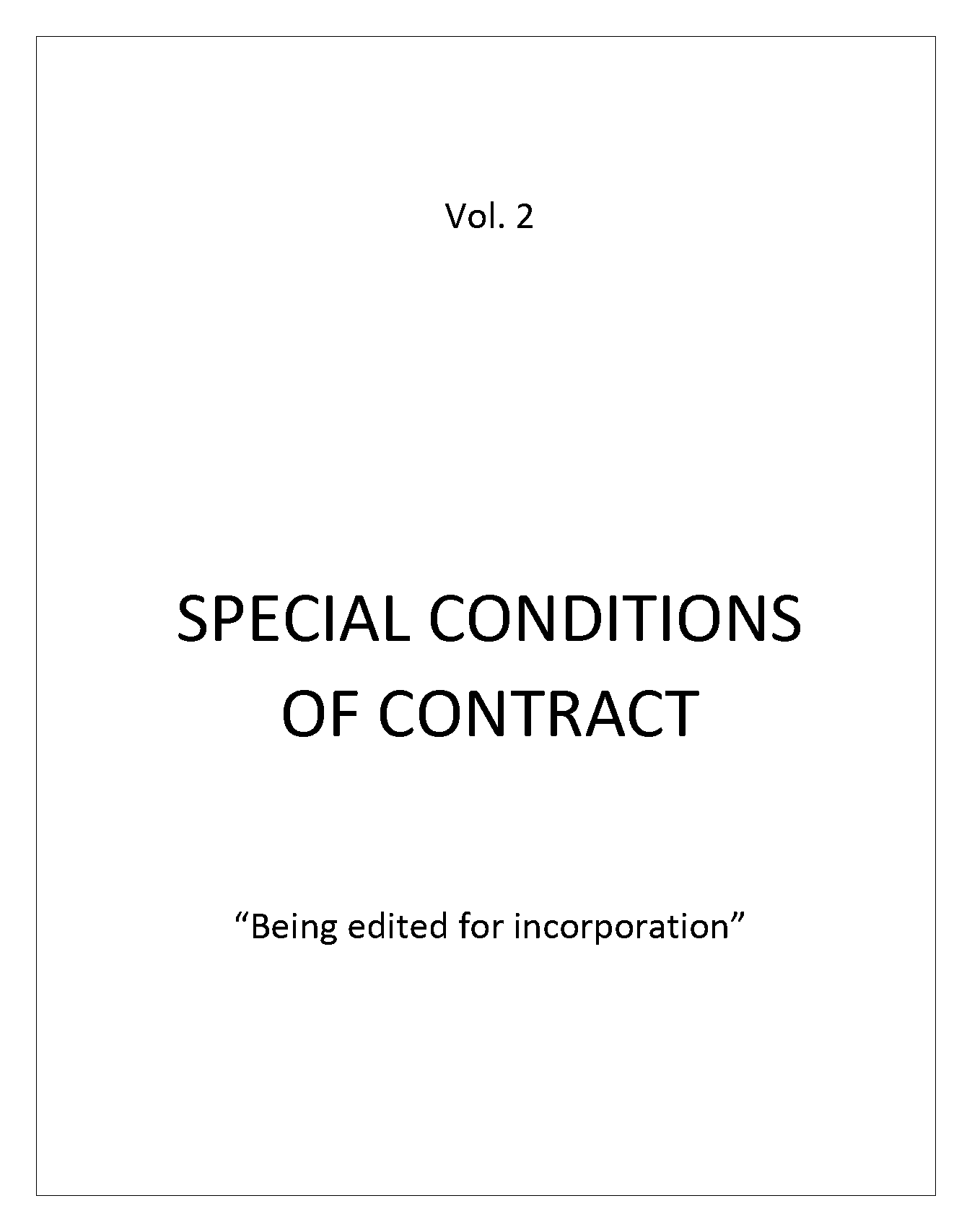 special conditions of contract for civil works