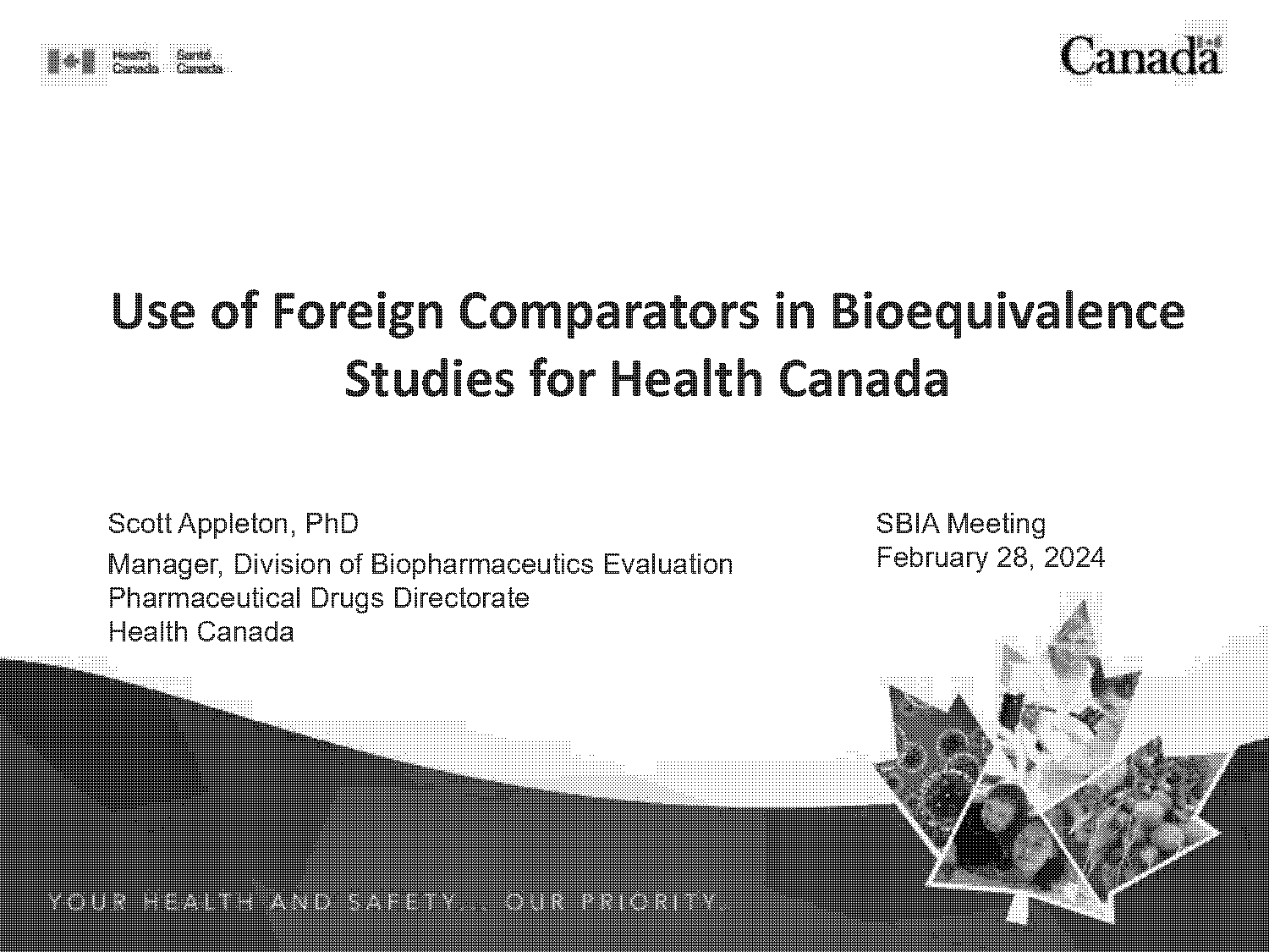 health canada bioequivalence guidance