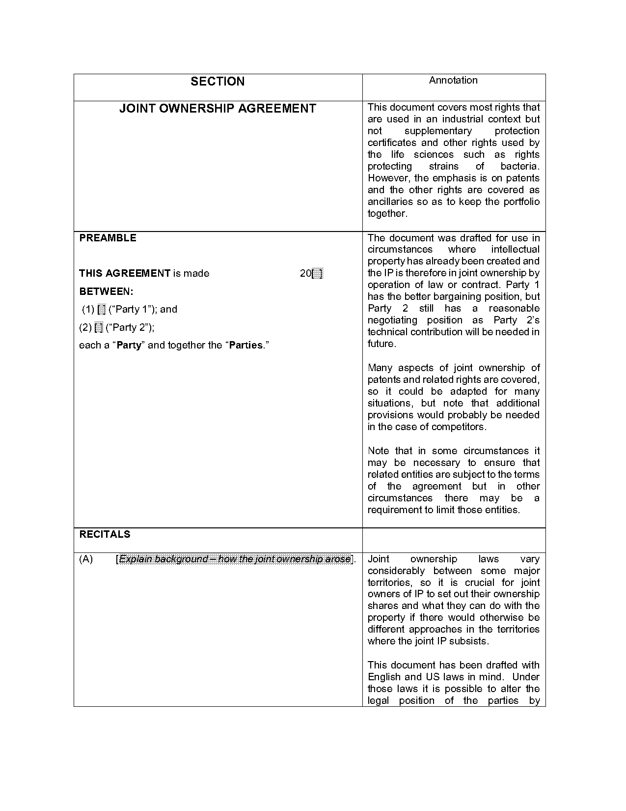 joint ownership of intellectual property uk