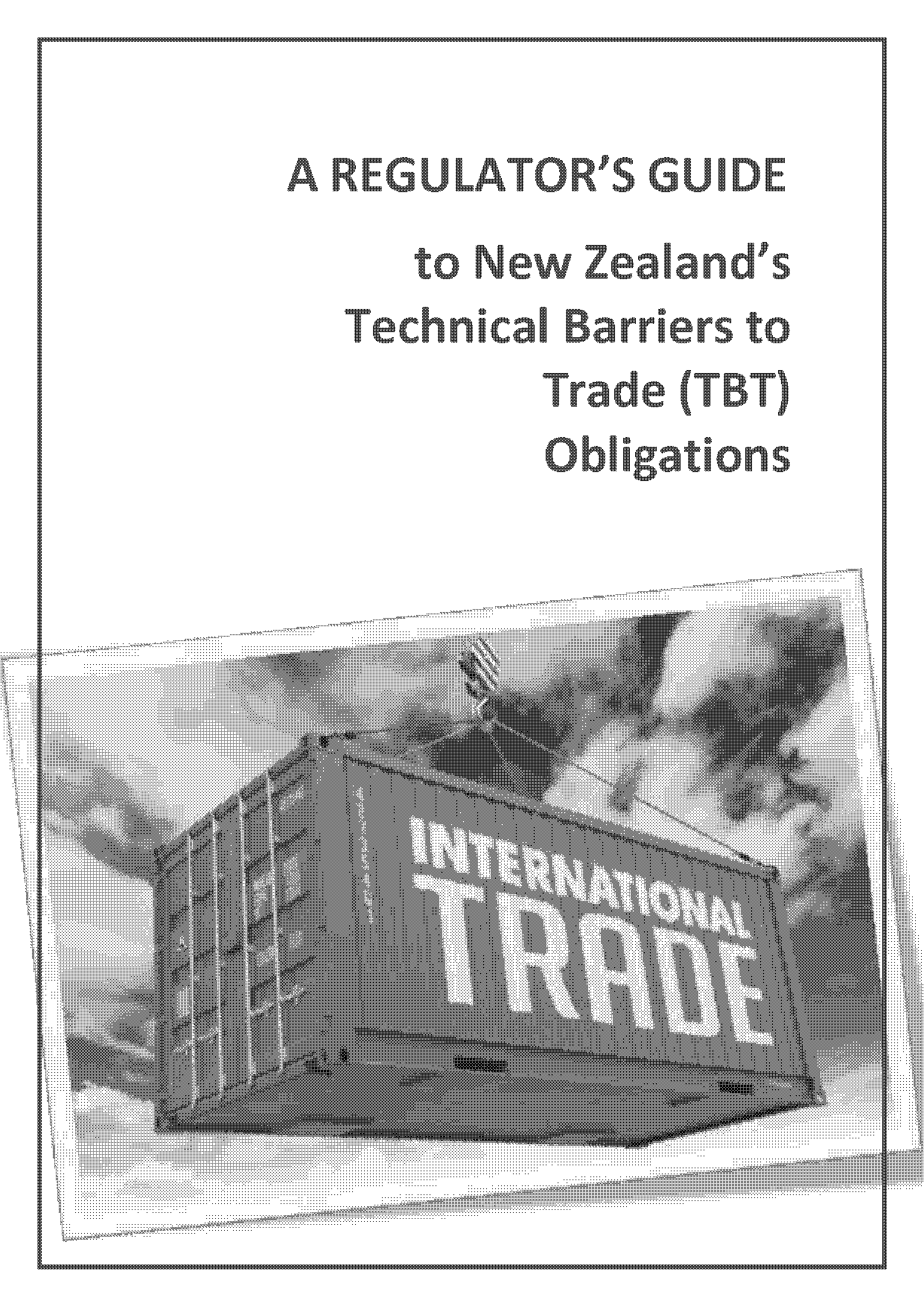 wto technical barriers to trade tbt agreement