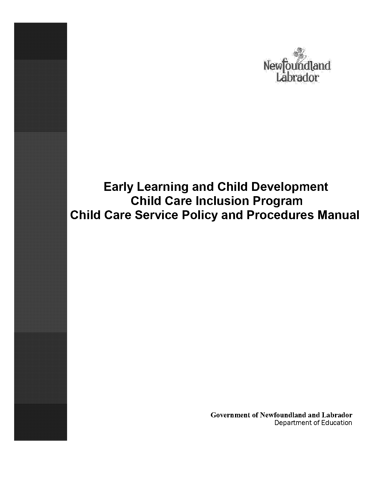 application for child care services subsidy nl