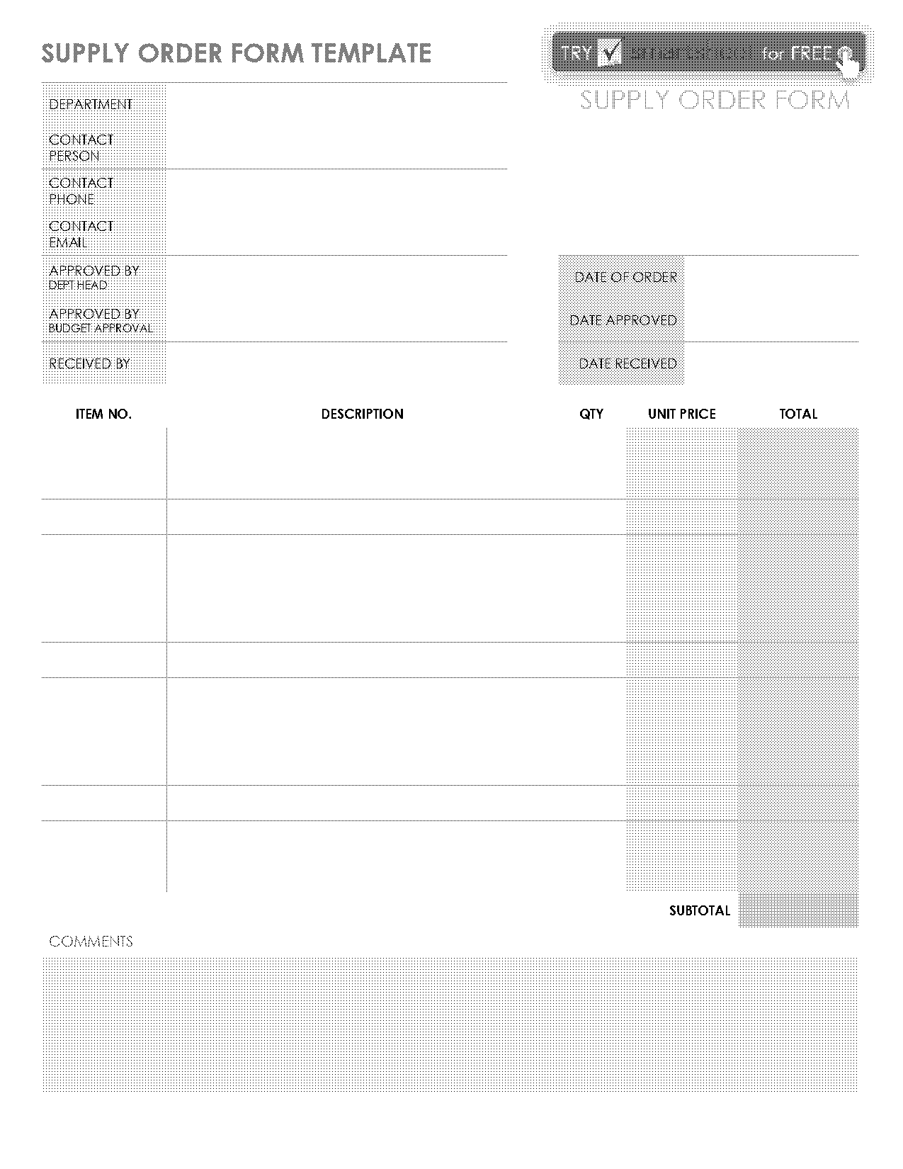 supply request form sample