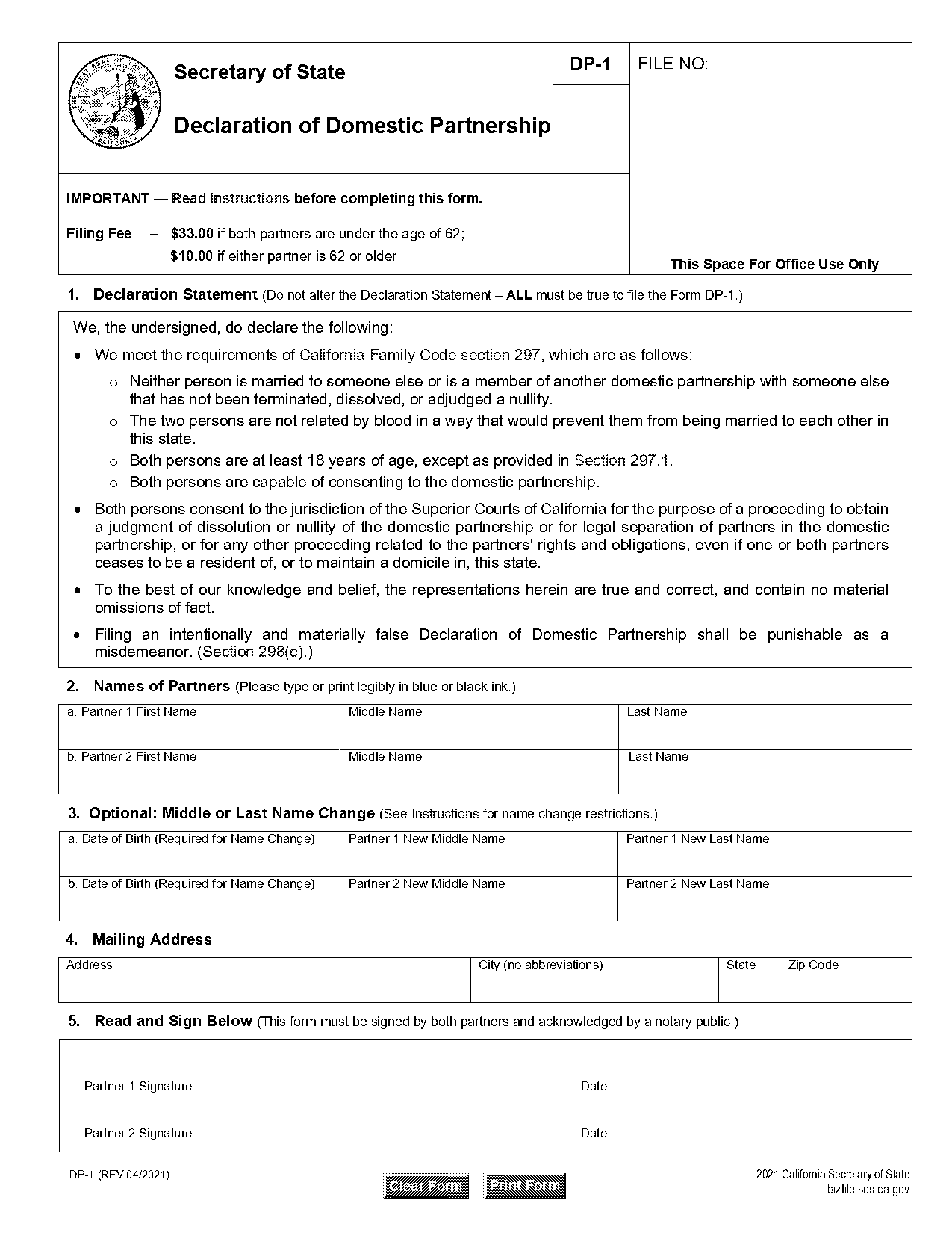 partnership agreement short form