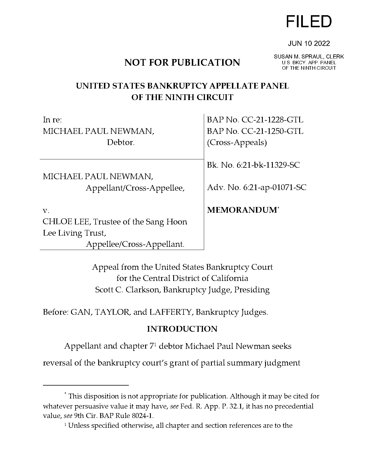 requirements in nondischargeable judgment