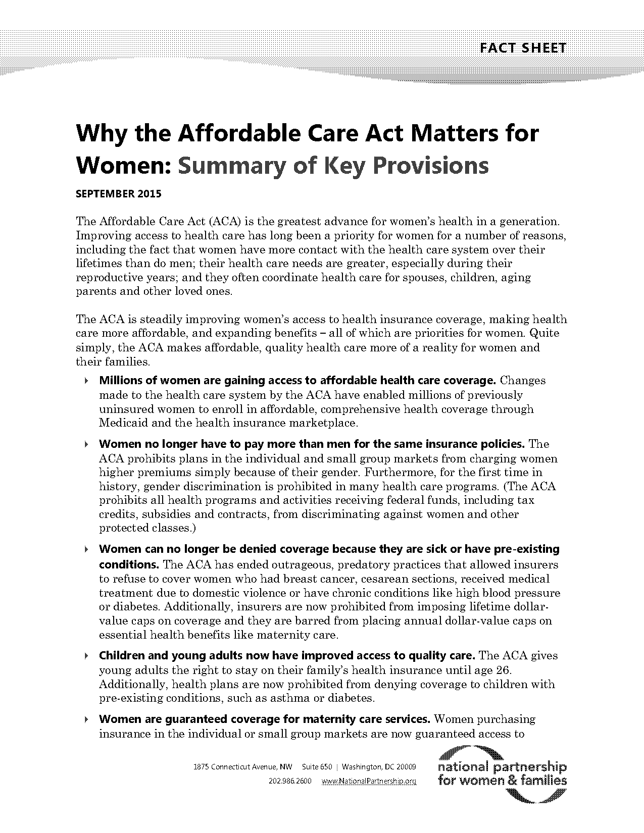 affordable care act gender inequality