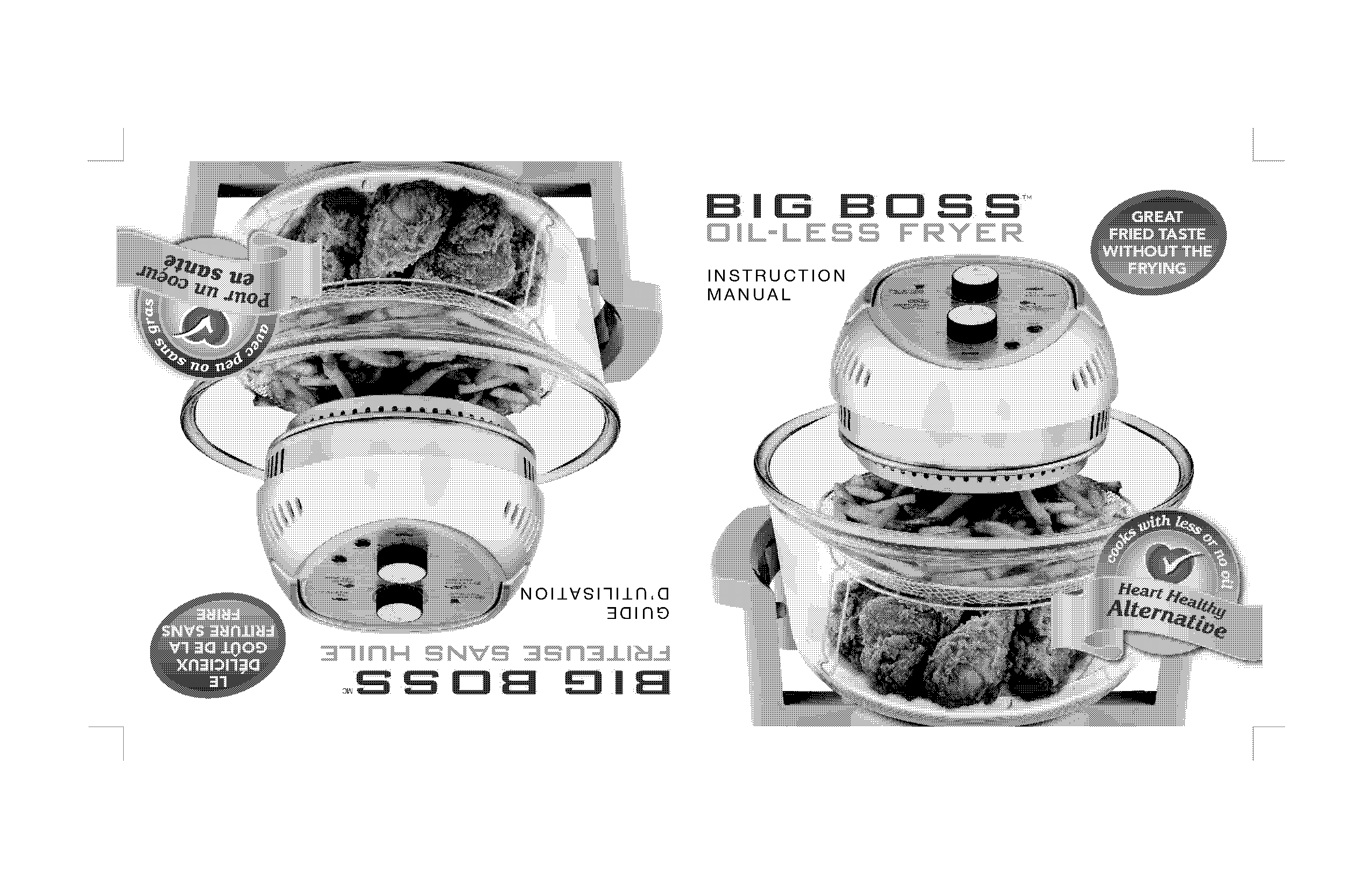 instructions for big boss oil less fryer