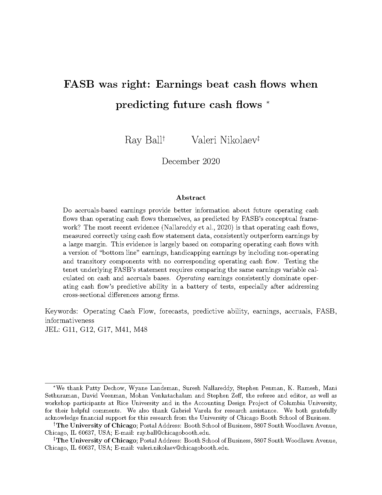 fasb statement of cash flow