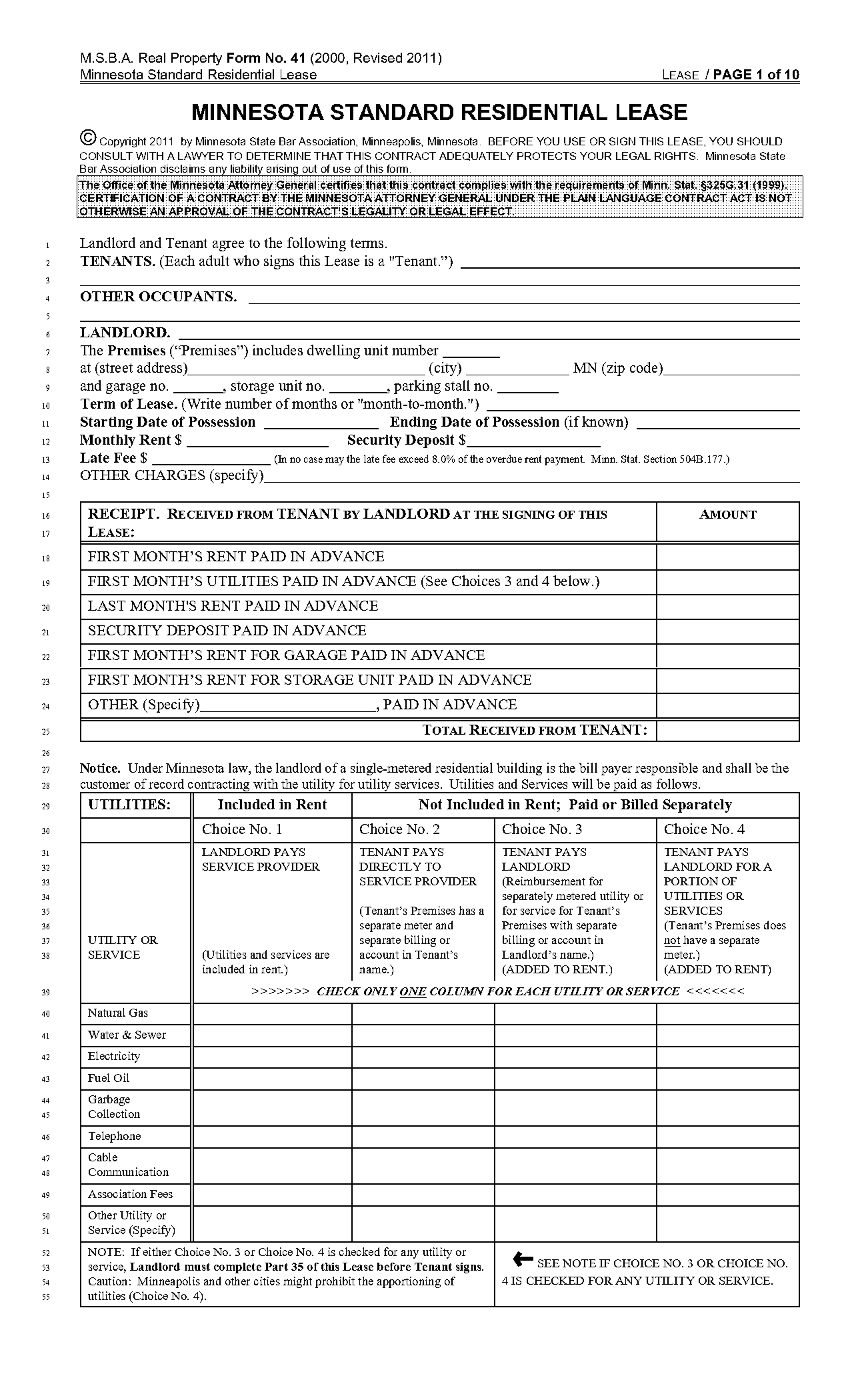 residential lease agreement template