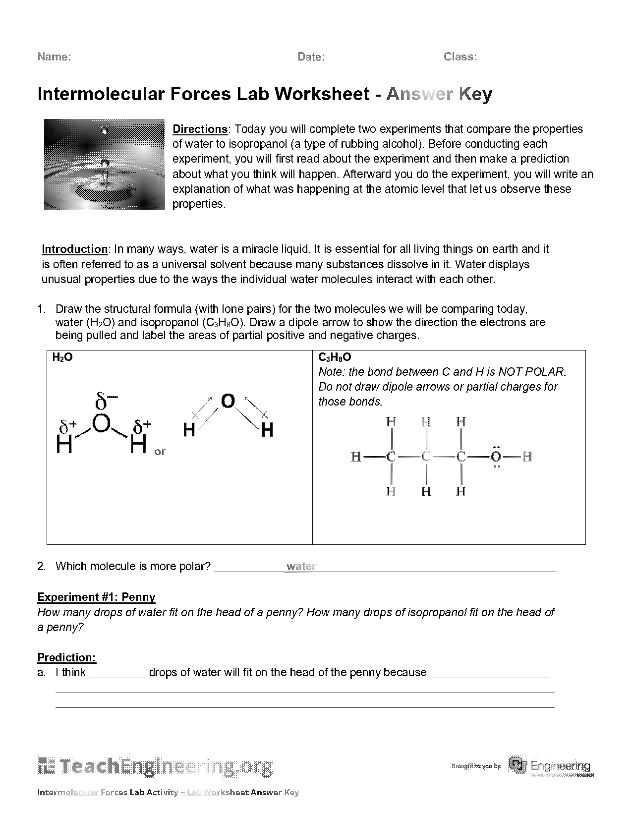 answer key drops on a penny lab worksheet answers